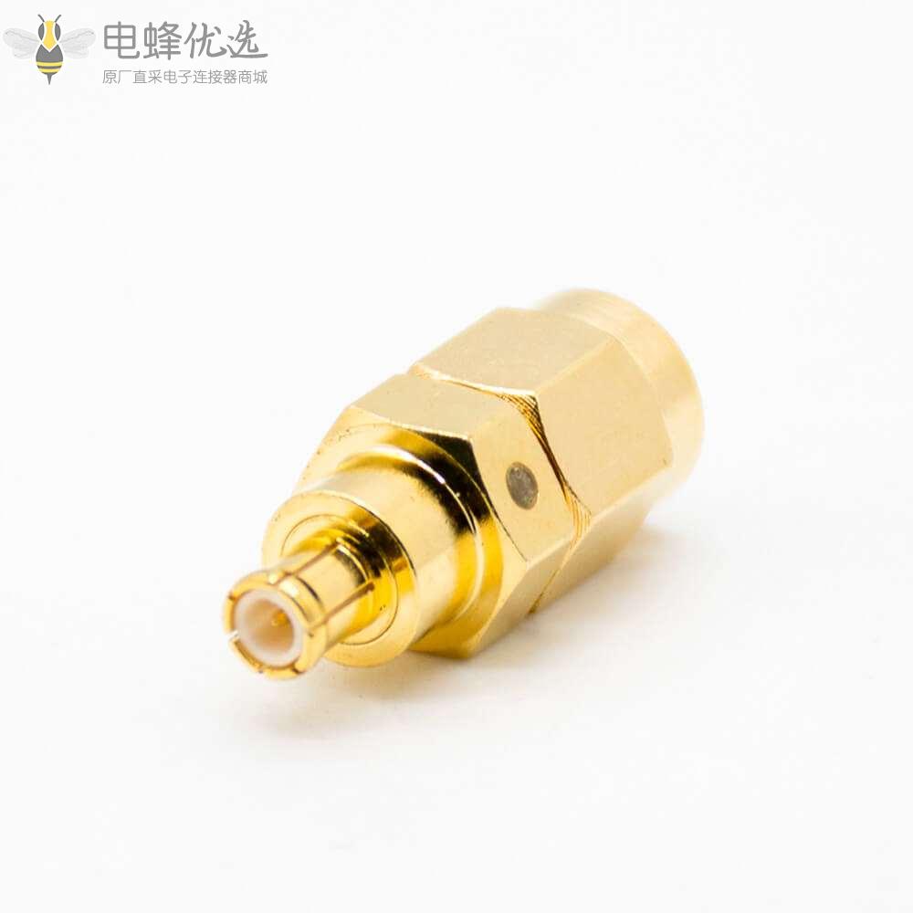 MCX转SMA接头JJ公头转公头转接头直式镀金转接头