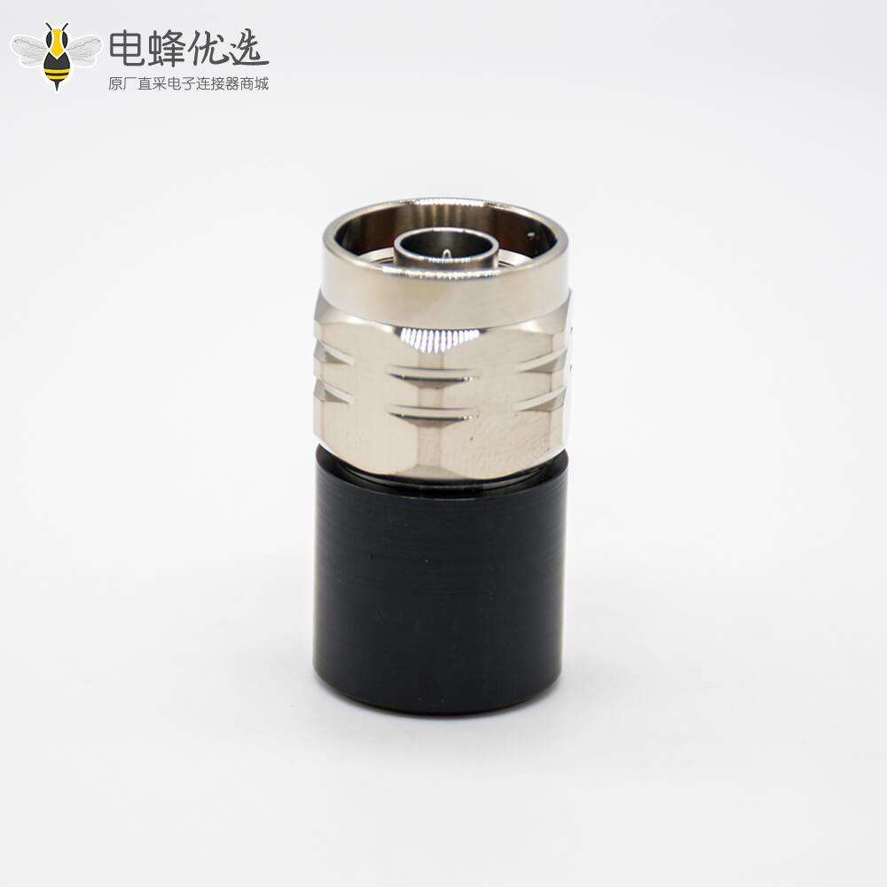 N接头公头直式避雷器黑色圆柱体同轴假负载连接器