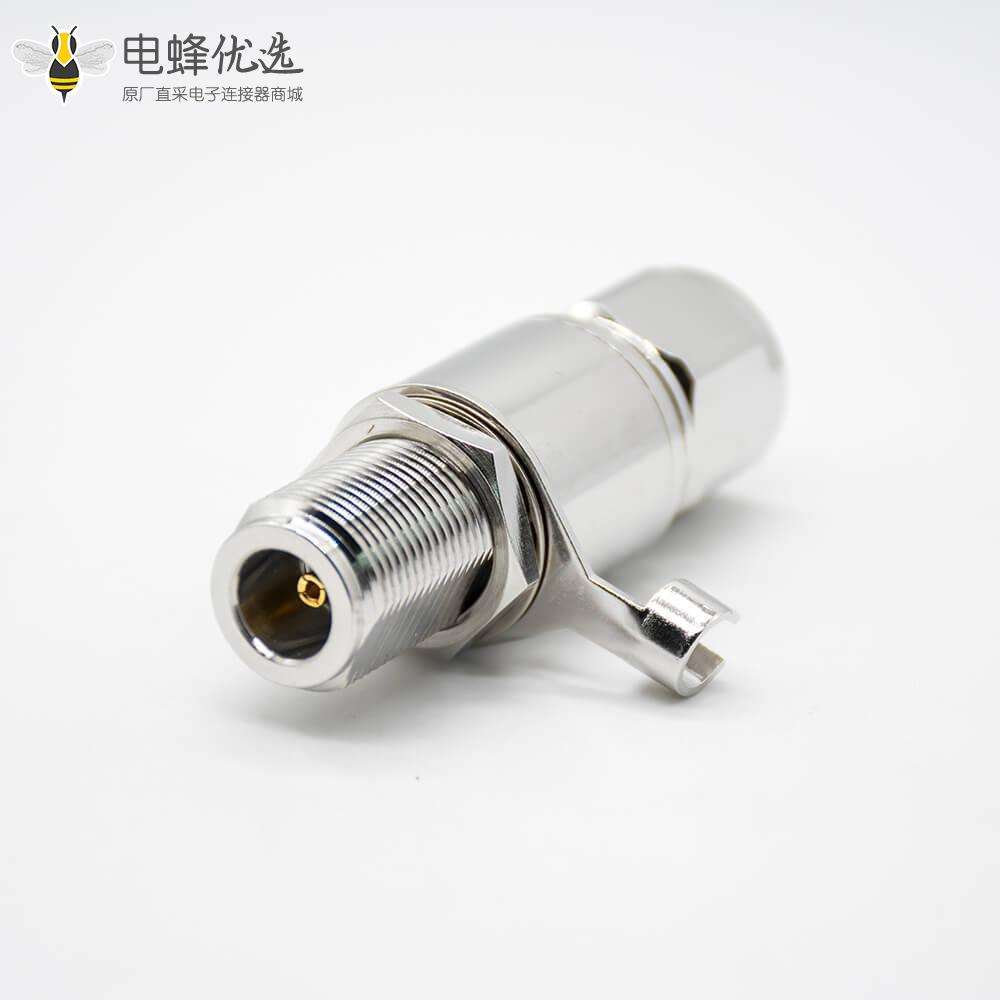 N型避雷器N-JKY公头转母头直式IP67镀镍同轴避雷器