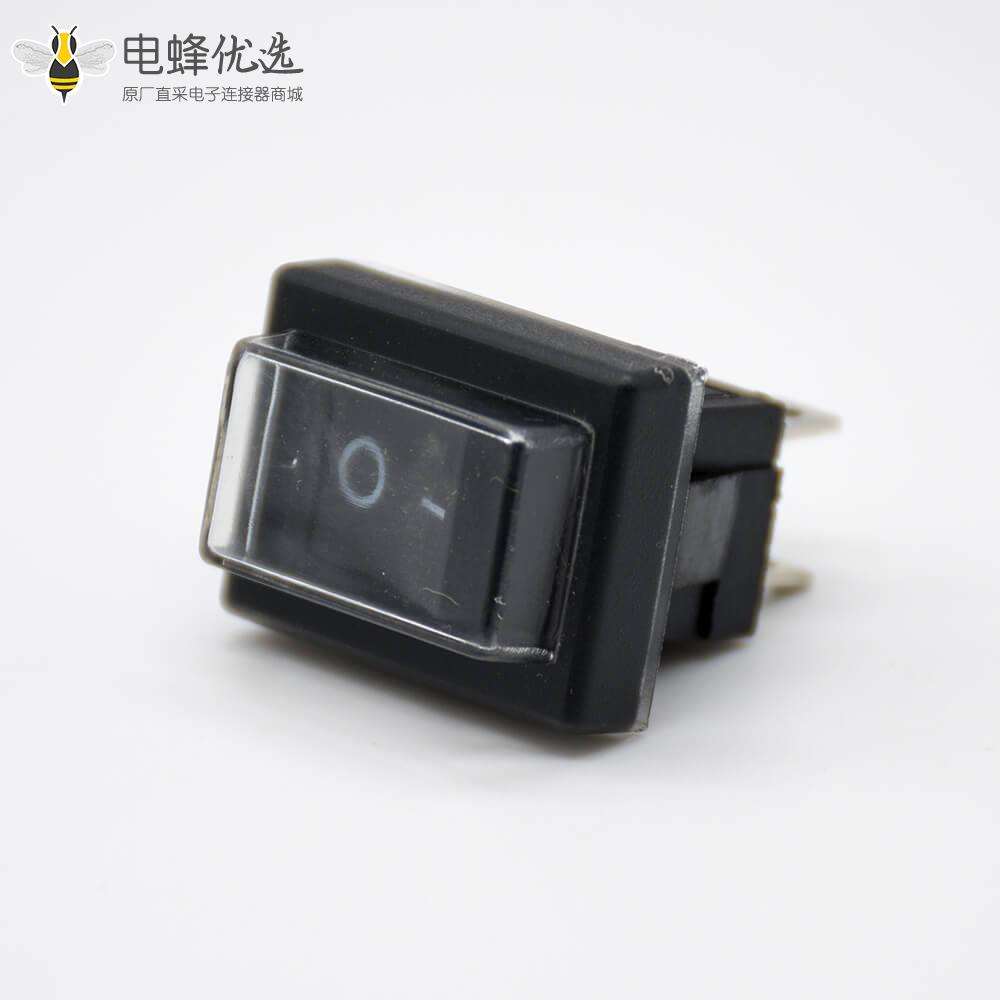 KCD1船型开关带防尘罩面板安装接线4脚铁脚2挡KCD1-104直式