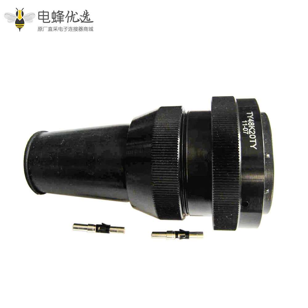 轨道交通连接器TY系列48壳体20芯公插座直式法兰安装