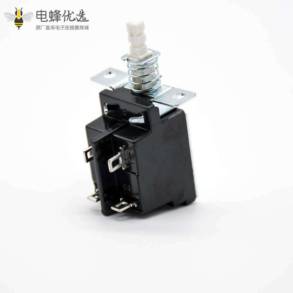 双刀双掷KDC-A04电源开关90度弯插2孔4脚250V-5A铜心孔距25mm