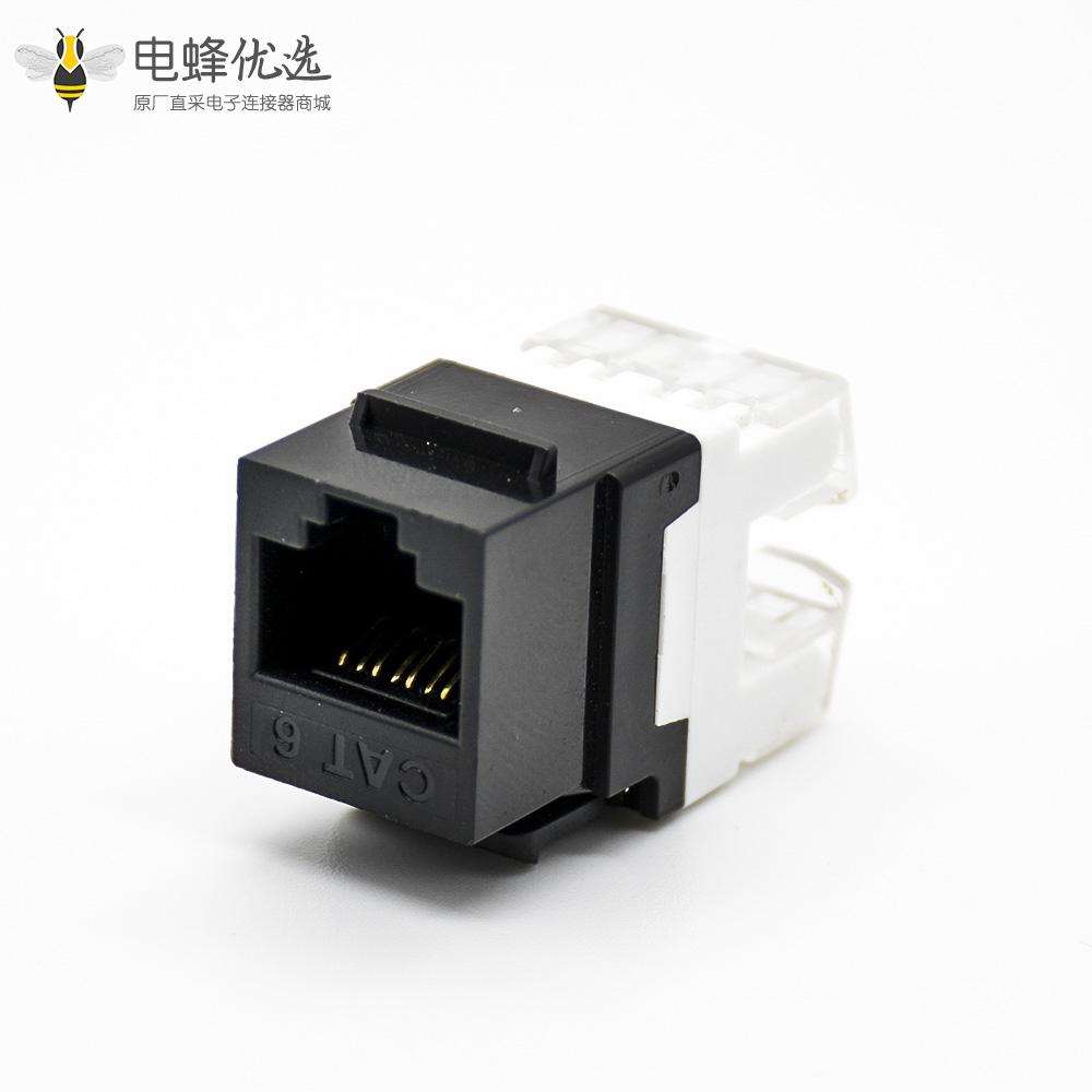 非屏蔽RJ45插座8P8C直式插孔六类面板安装网络模块连接器