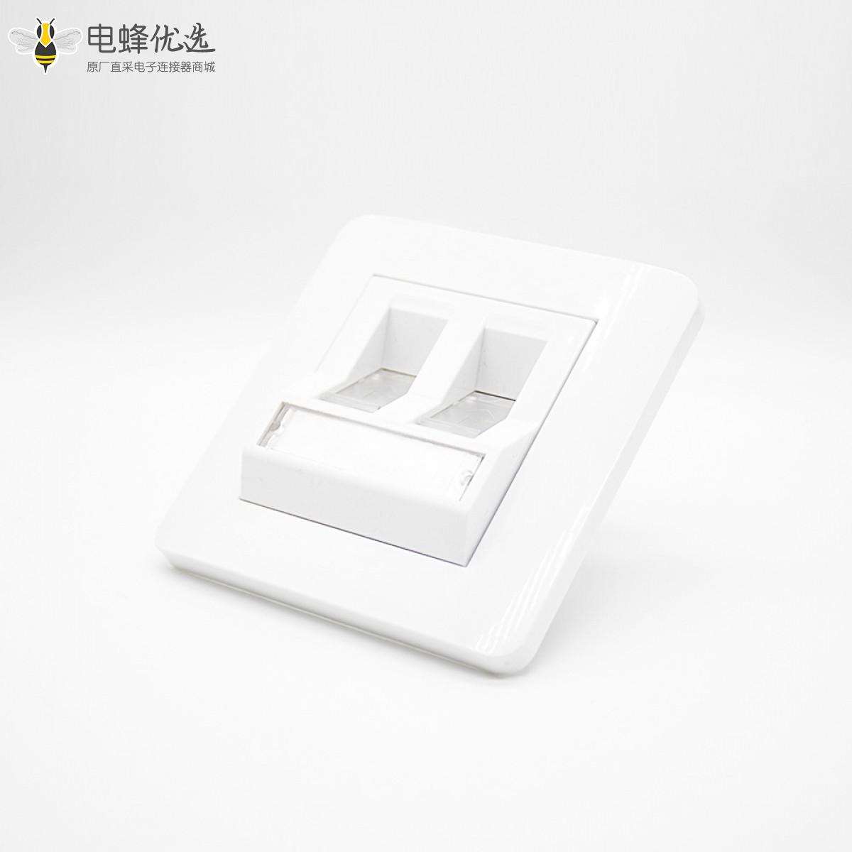 86双口信息面板CAT6双端口螺丝固定AP样式