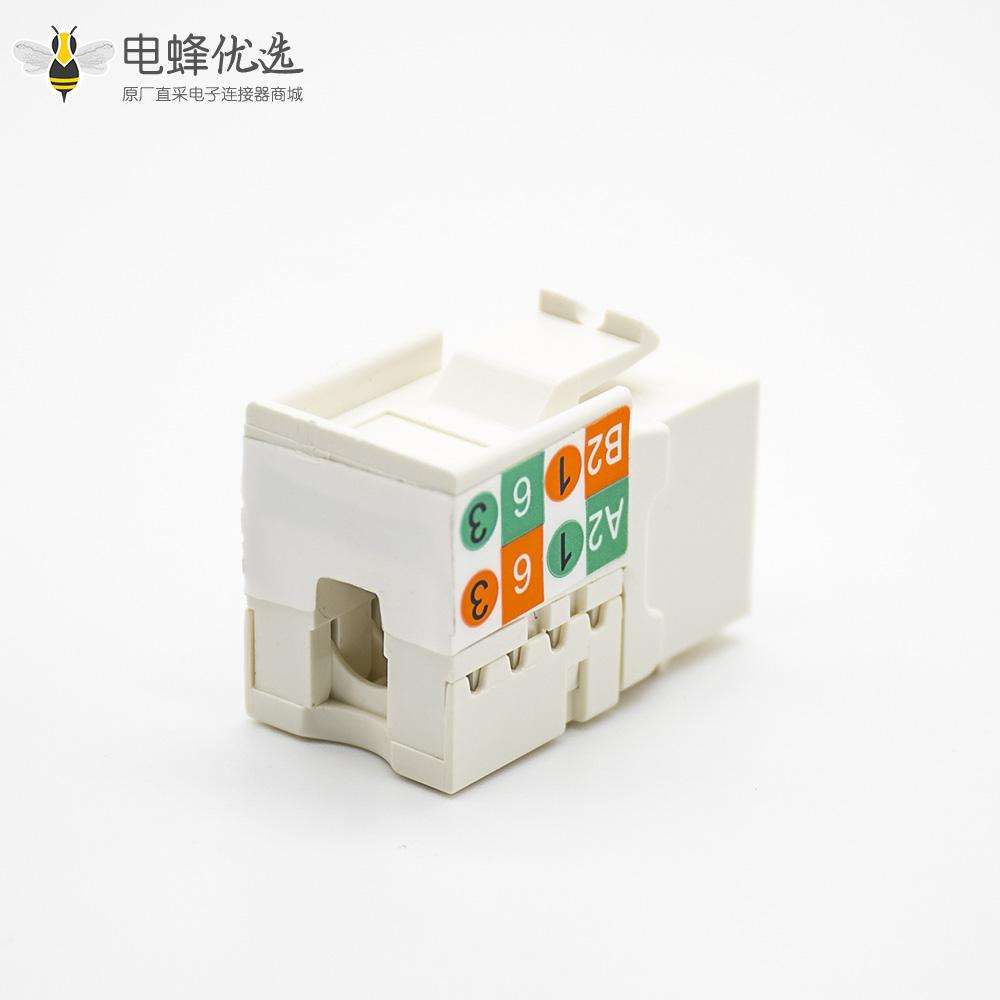 RJ45网络接口模块非屏蔽弯式90&deg;CAT6单端口8P8C