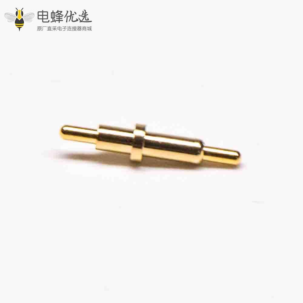 Pogo Pin 连接器镀金黄铜单芯双头系列可双向连接浮动安装