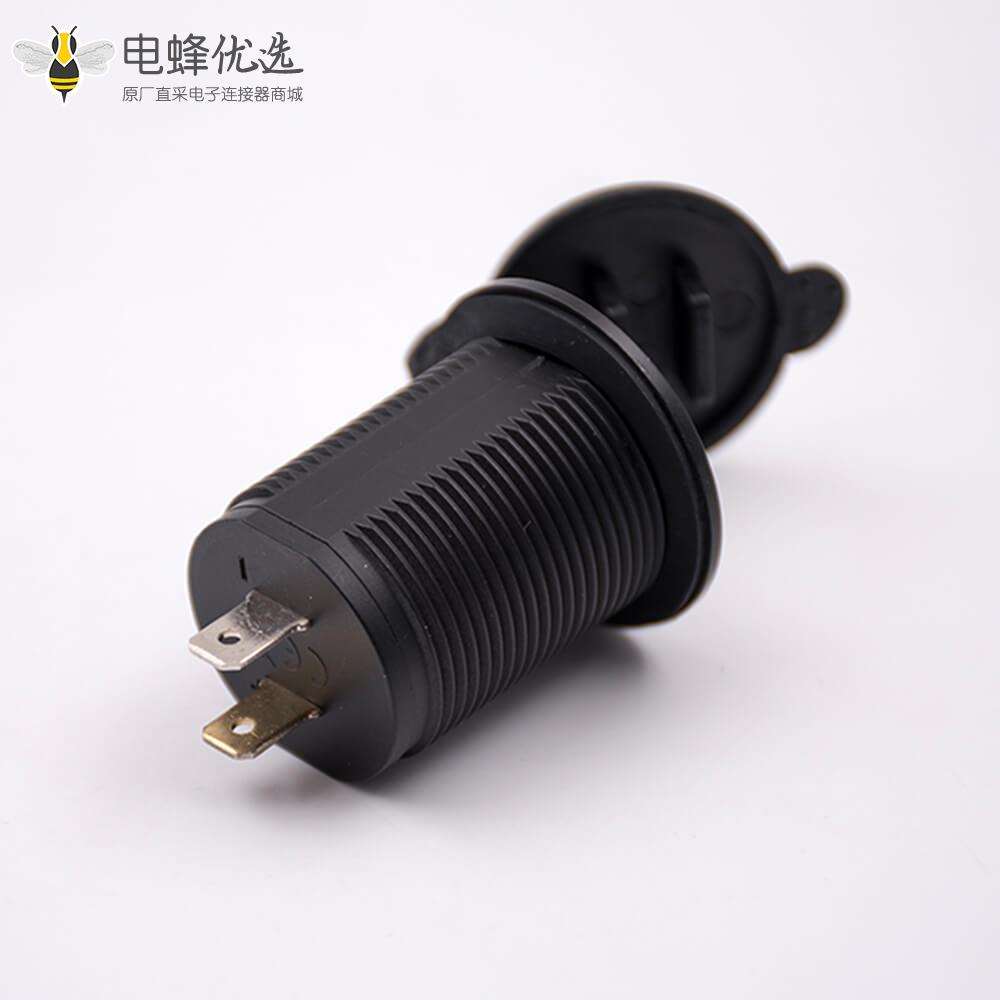 双USB车载手机充电器带防尘盖5V 1A+2.1A