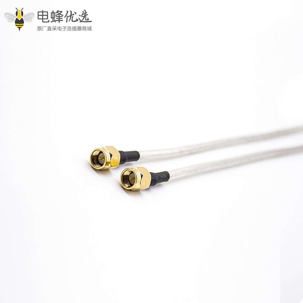 同轴线SMA直式公头两头直式焊接RG405线同轴线缆