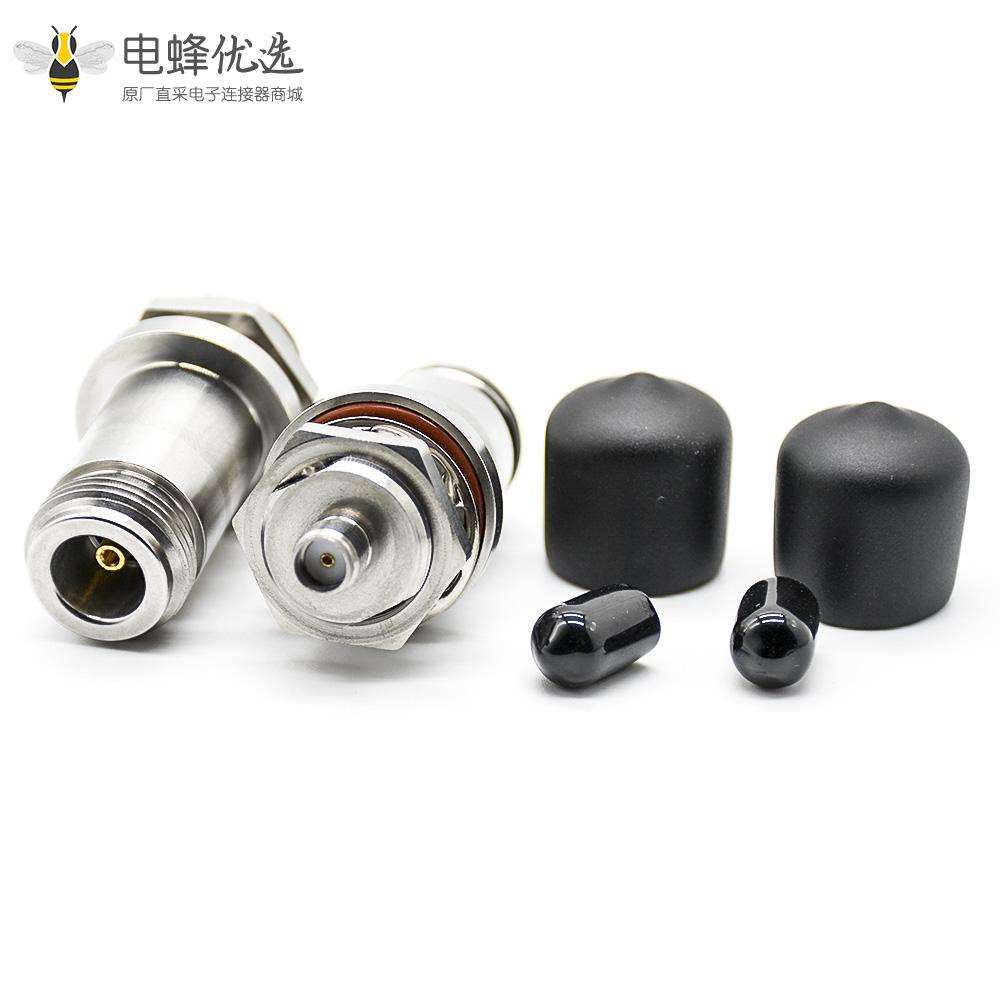 TNC转N头镀镍直式母转母不锈钢转接头