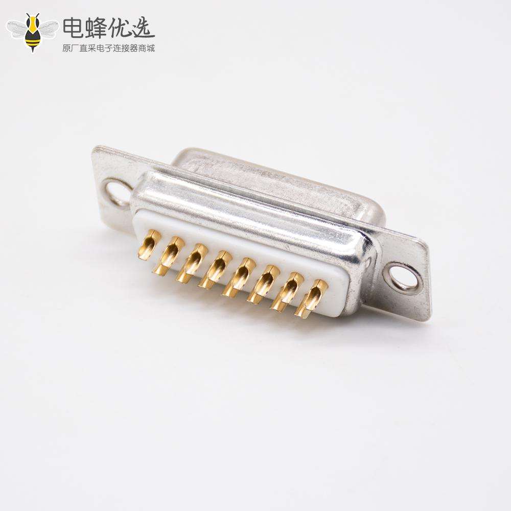 直插式180&deg;DB15母头2排焊杯白色胶芯标准型冲针