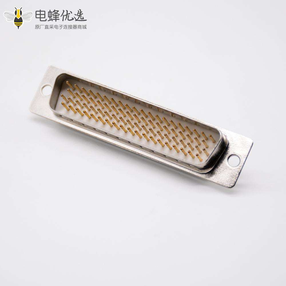 78 Pin D Sub连接器焊杯式180度公头4排冲针