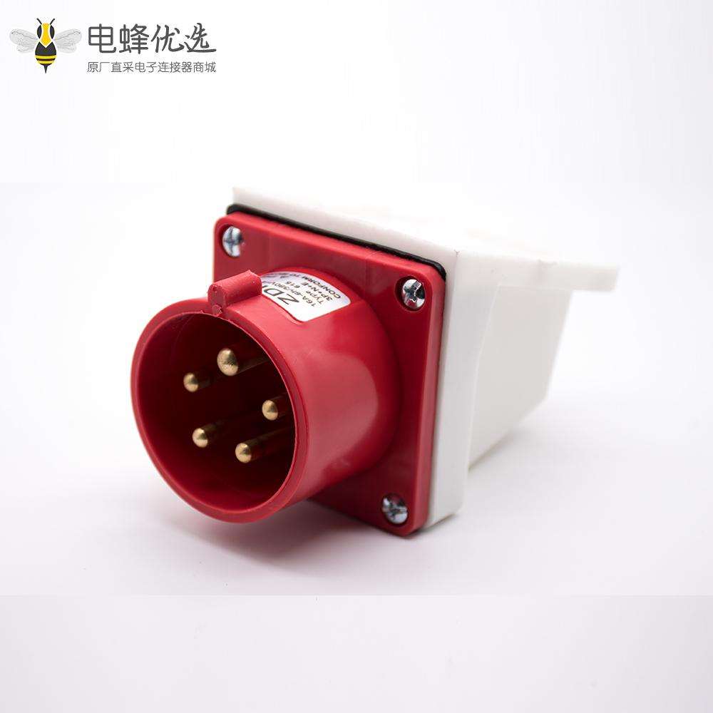 明装插座16A 5芯公头器具插座IP44 380V-415V 3P+N+E