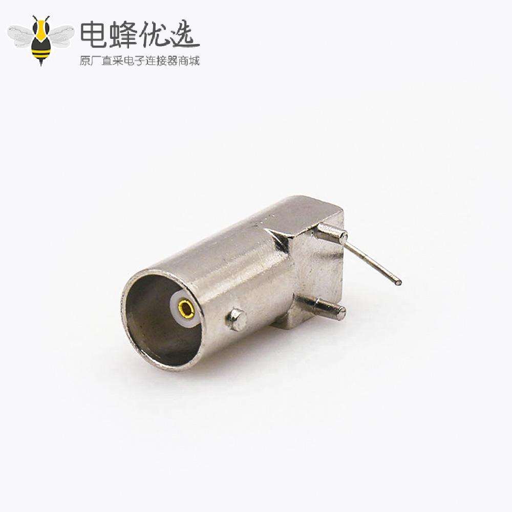 BNC引脚连接器母头弯式75&Omega;PCB安装插孔