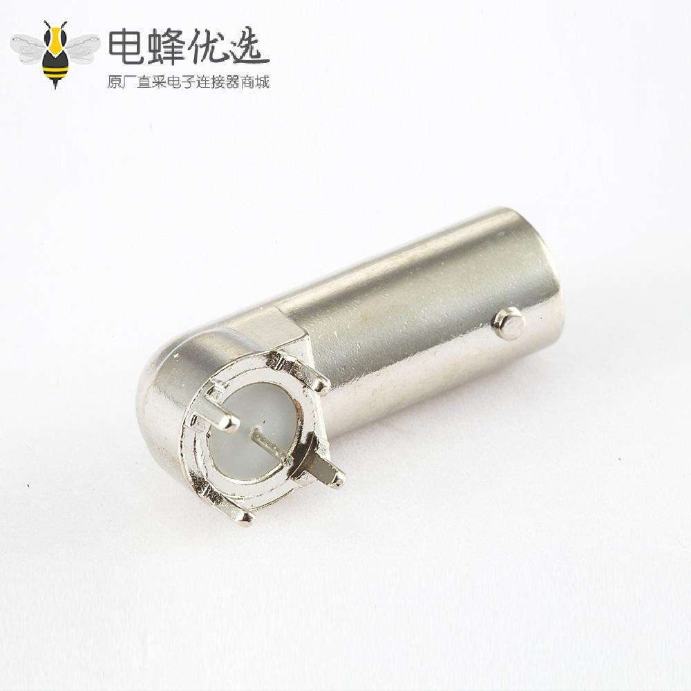 BNC连接器75&Omega;母头弯式PCB安装插孔
