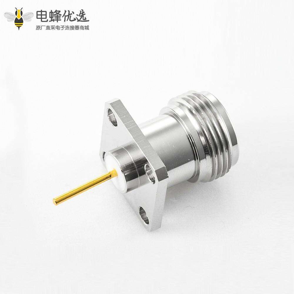 N型插孔直焊板4孔法兰焊接PCB安装