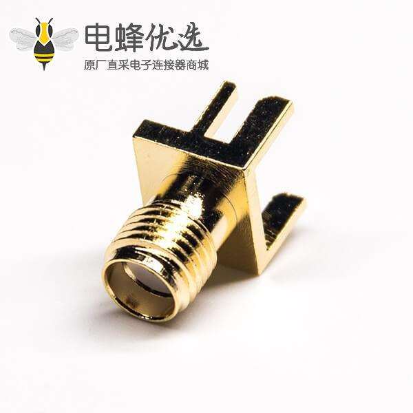 直式卡板sma接头镀金接PCB板母头50欧姆