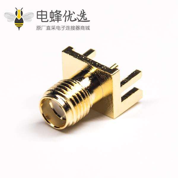 直式卡板sma接头镀金接PCB板母头50欧姆