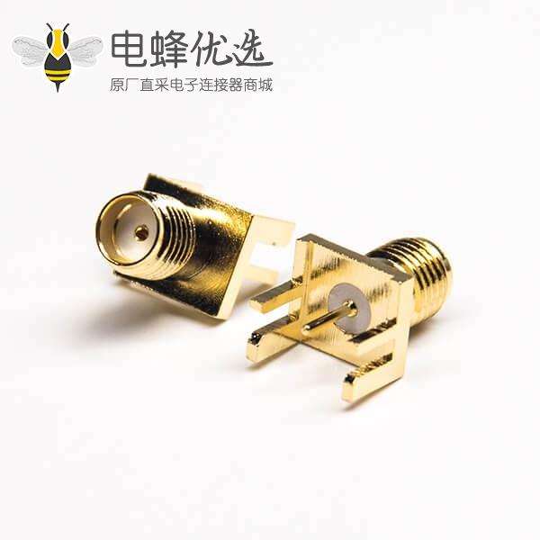 直式卡板sma接头镀金接PCB板母头50欧姆