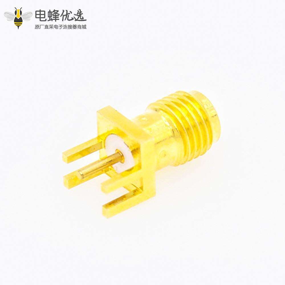 铜制SMA连接器PCB安装卡板母头直式