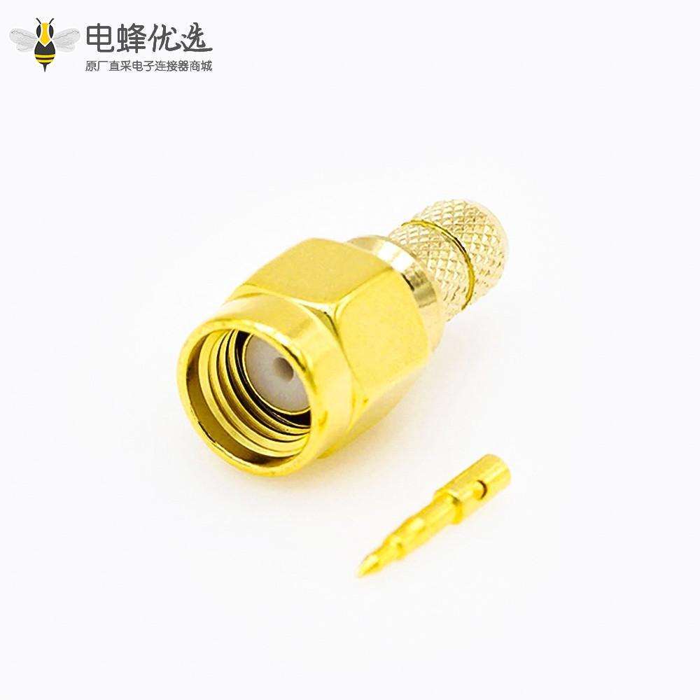 SMA接线压接类型连接器LMR200 / 3D-FB直式公头