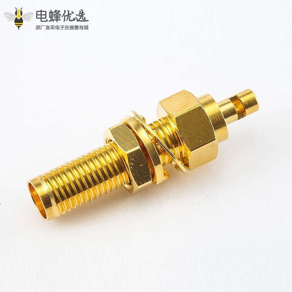 用于RG178 / 1.37mm / 1.45mm面板安装SMA连接器母头直式前锁穿墙开天窗焊接式