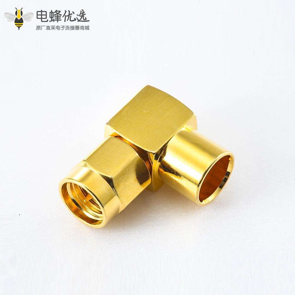 SMA连接器公头弯式焊接用于半柔/半刚性-5