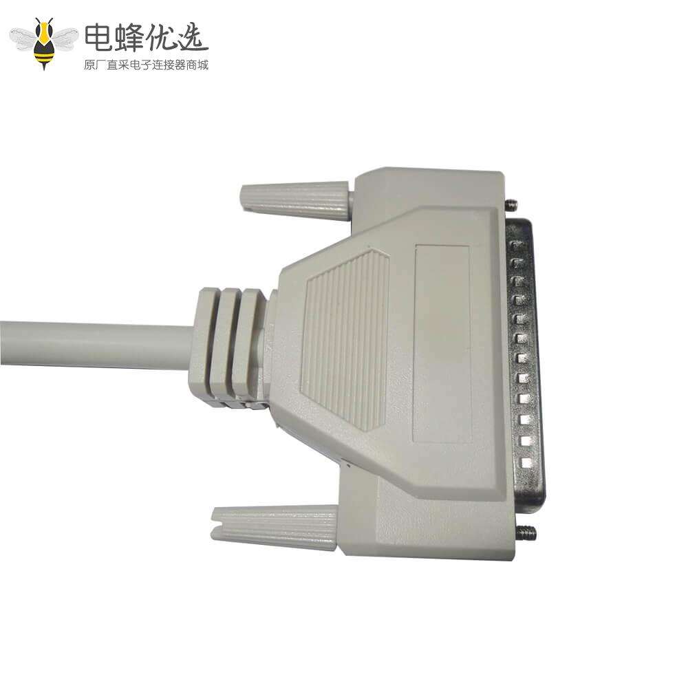 DB37针连接线直公头转直公头37针数据线1米