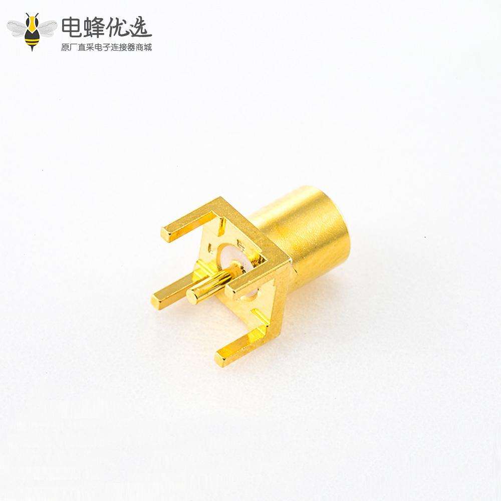 MCX连接器PCB插孔焊接母头直式安装50&Omega;