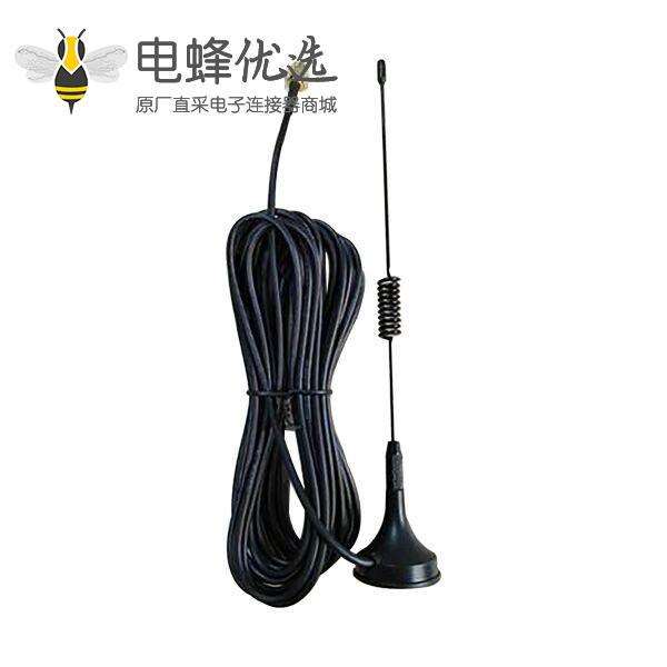 4G 5dbi 磁性天线SMA公头接RG174 3米