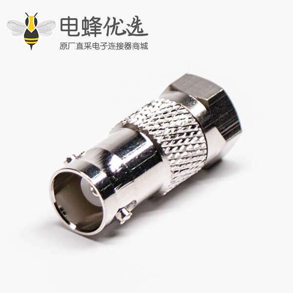 BNC转F头公转母转接头直式连接器镀镍