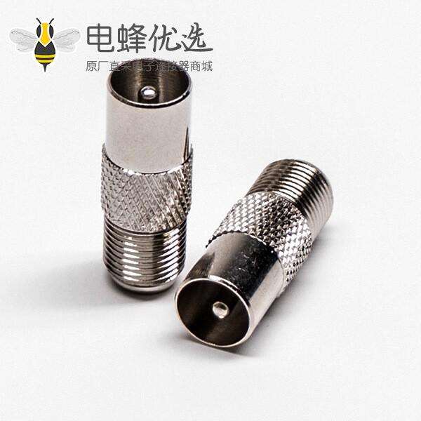 F母转PAL公转接头公转母直式同轴连接器镀镍