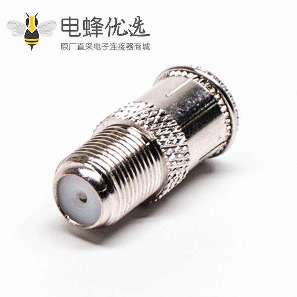 F快插转接头公转母射频连接器镀镍