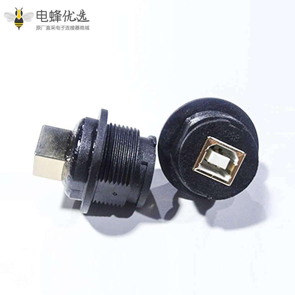 USB 2.0 B母转母防水IP67转接头