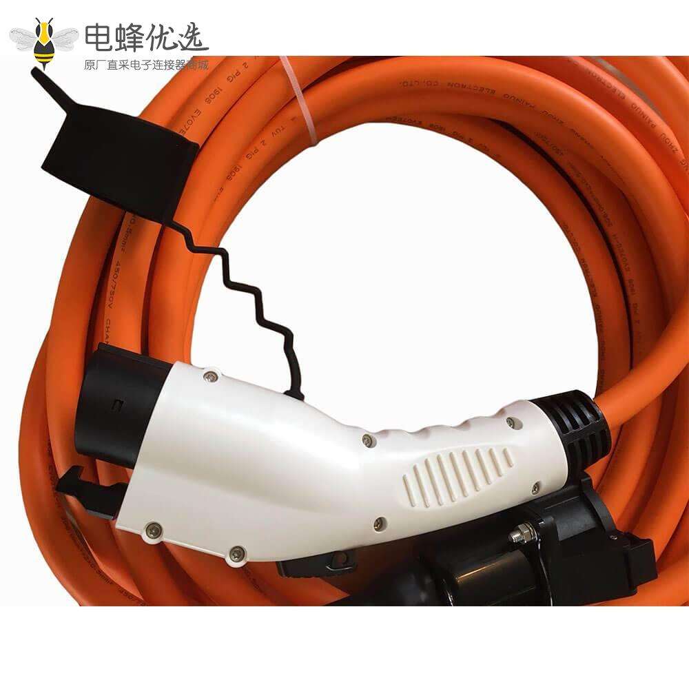 电动汽车充电线美标转欧标转换插头10米充电枪32A