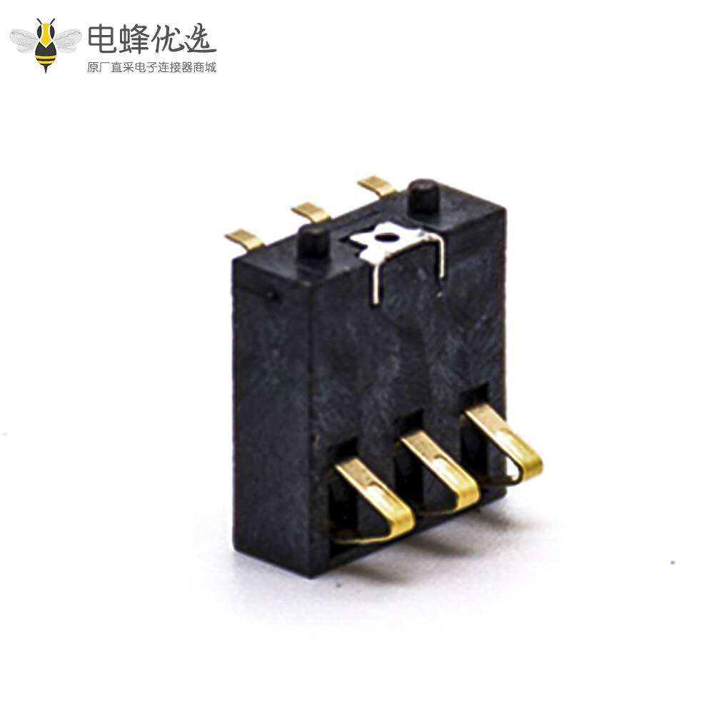3芯连接器间距3.0塑高10.0H手机锂电池座连接器