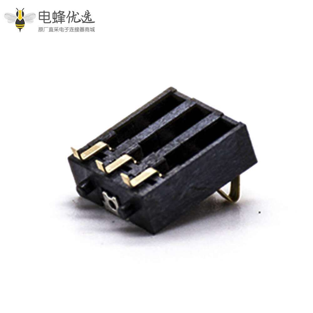 3芯连接器间距3.0塑高10.0H手机锂电池座连接器