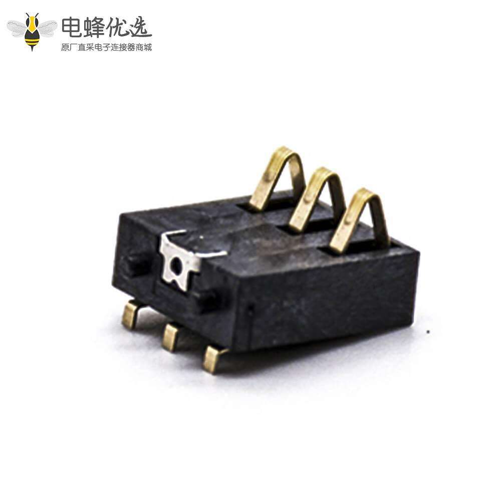 3芯连接器间距3.0塑高10.0H手机锂电池座连接器