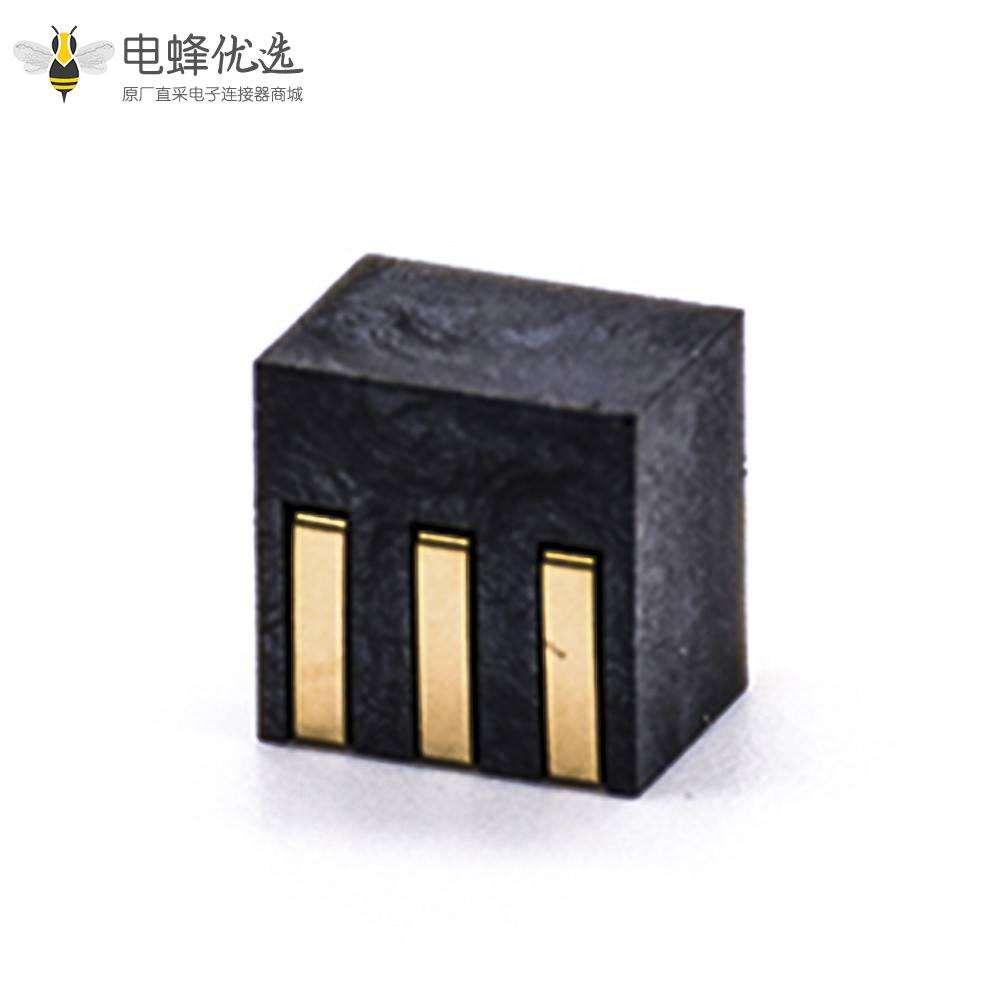 3芯连接器2.5PH塑高5.5H镀金锂电池弹片