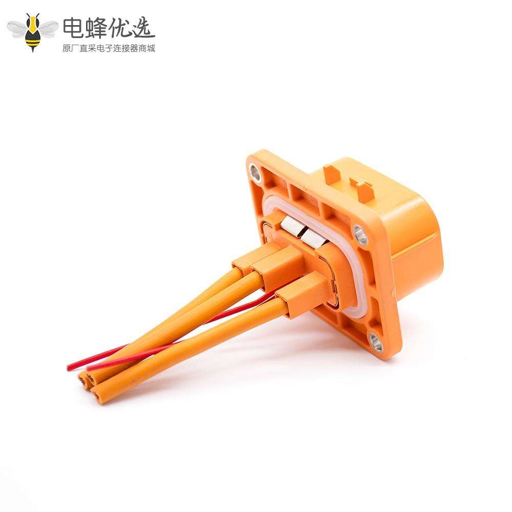 高压大电流连接器3芯23A插头插座替代款塑料不带屏蔽接4平方线