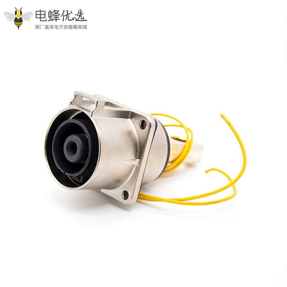 电动汽车高压连接器金属插座插头单芯直式电流500A高压互锁接150平方线