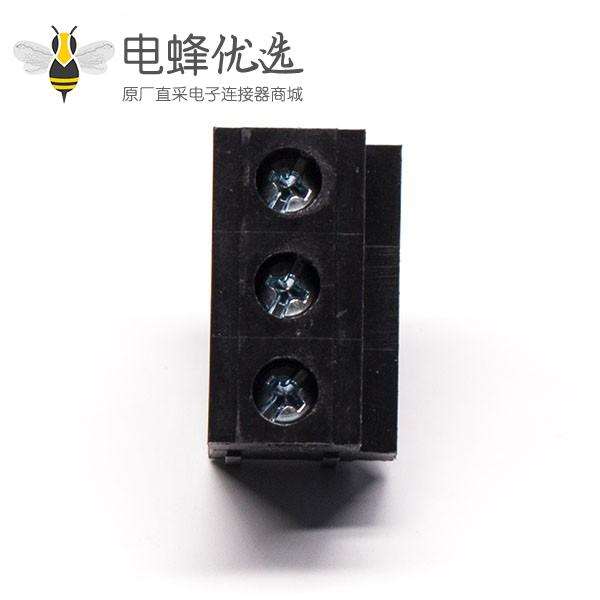 螺钉式接线端子黑色直式穿孔式PCB板接线连接器
