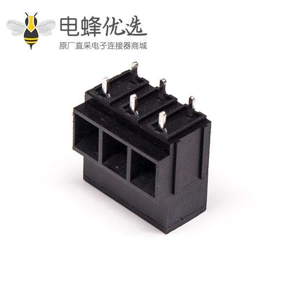 螺钉式接线端子黑色直式穿孔式PCB板接线连接器