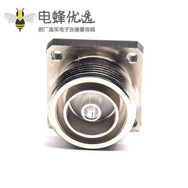 7/16法兰母头直式面板防水铜镀镍焊线插座