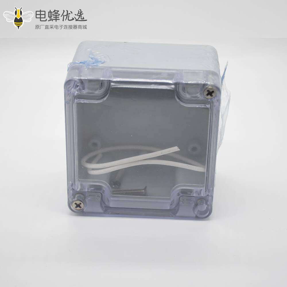 防水防尘接线盒矩形81&times;83&times;56螺丝固定ABS透明塑料盖
