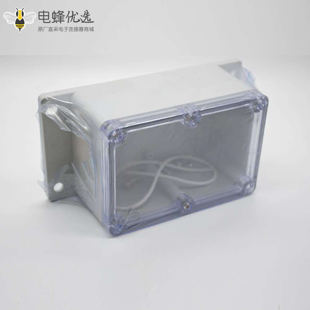 透明防水接线盒ABS塑料透明盖螺丝固定带耳矩形81&times;120&times;65