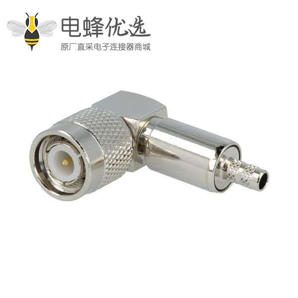 TNC公头弯曲90°50Ω压接接线