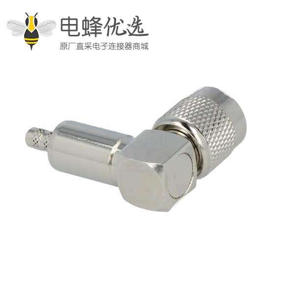 TNC公头弯曲90°50Ω压接接线