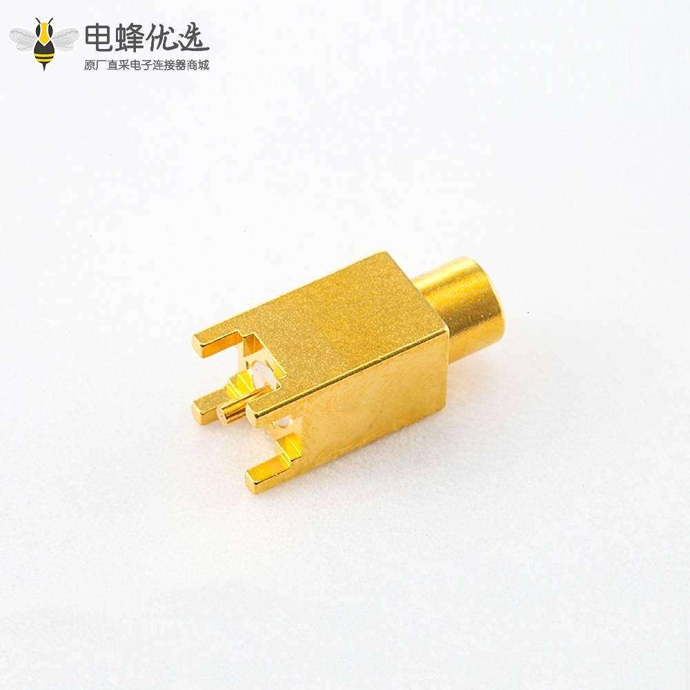 MCXPCB接头焊接母直式插孔铜镀金50Ω
