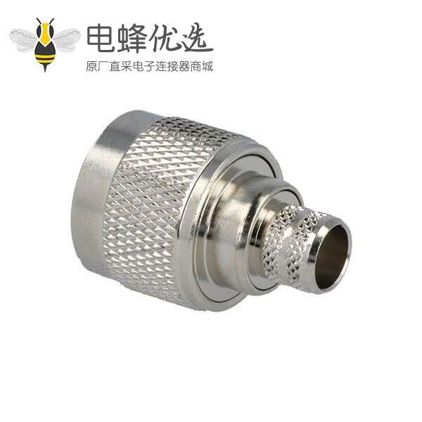 N公头直式50&Omega;压接连接器,用于连接电缆