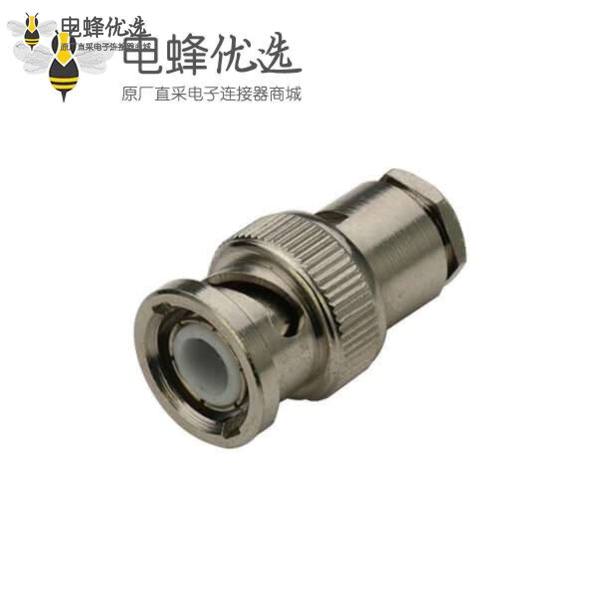 直式BNC连接器公头50欧姆锌合金接SYV-50-50-5同轴电缆